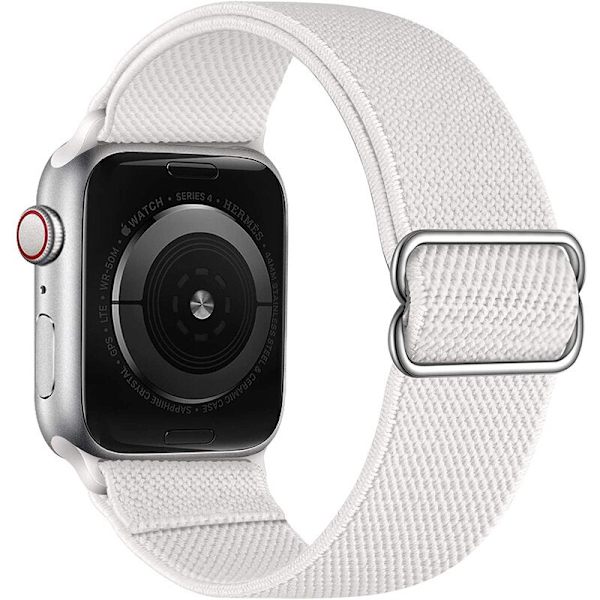 Elastinen Nylon Solo Loop -ranneke Apple Watch -rannekkeelle 44mm 40mm 38mm 42mm Säädettävä rannekoru iWatch Series 3 4 5 6 Se -rannekkeet Wine red 42mm or 44mm
