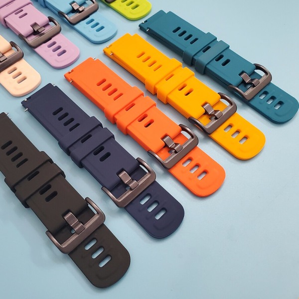 Klockarmband för Xiaomi Huami Amazfit Smart Watch Silikonarmband till Amazfit Bip GTR 47 mm 42 mm GTS 2 2e Stratos armband Blue For Amazfit GTR 2