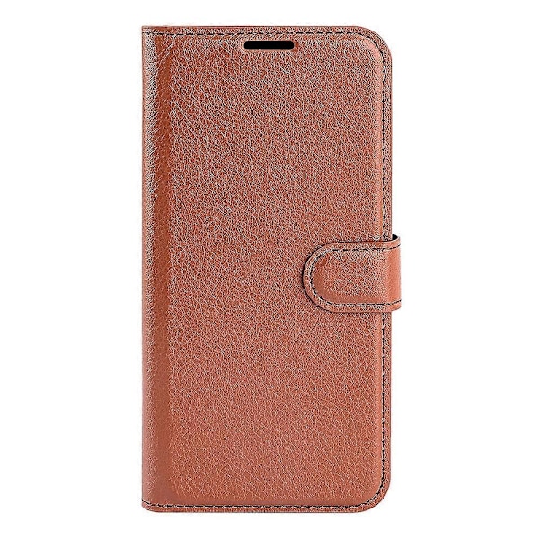 För HMD Skyline Fodral Litchi Textur Stötsäkert Läder Plånbok Telefonfodral - Blå Brown
