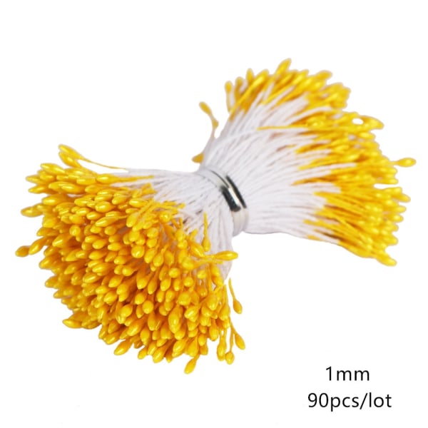 Gula Konstgjorda Blommor Frukt Körsbär Ståndare Bär Knippe DIY Tårta Jul Bröllop Fest Presentförpackning Kransar Heminredning 1