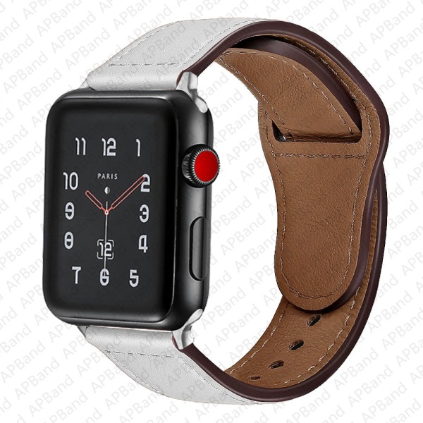 Läderrem För Apple Watch Band 44mm 40mm 42mm 38mm 44 mm Smartwatch Tillbehör armband armband iWatch 3 4 5 SE 6 7 coffee brown 42mm or 44mm