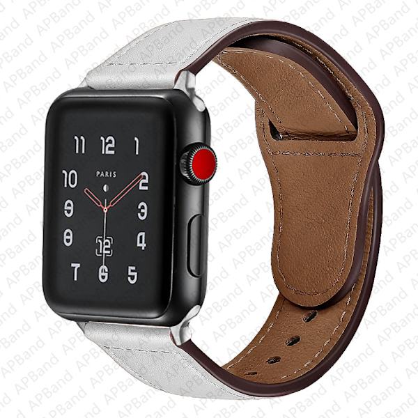 Nahkaranneke Apple Watch -rannekkeelle 44mm 40mm 42mm 38mm 44 mm Älykellotarvikkeet ranneke iWatch 3 4 5 SE 6 7 rose anquite 38mm or 40mm