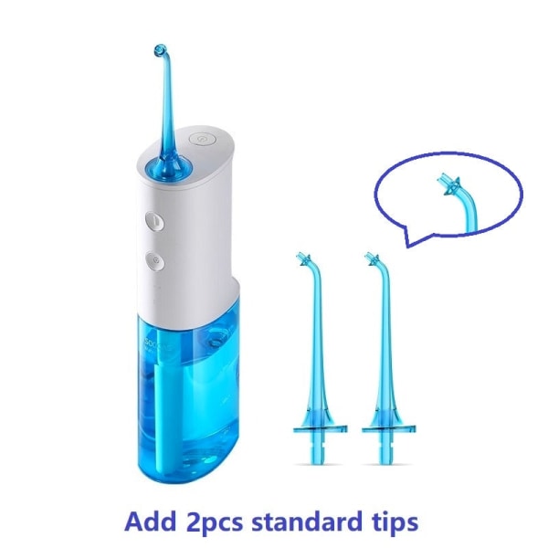 Bärbar munsköljare USB uppladdningsbar tandvattenspolare Stabilt vattenflöde IPX7 vattentät badrumstandrengörare 0ral spolare 0ral irrigator add 2 standard tips
