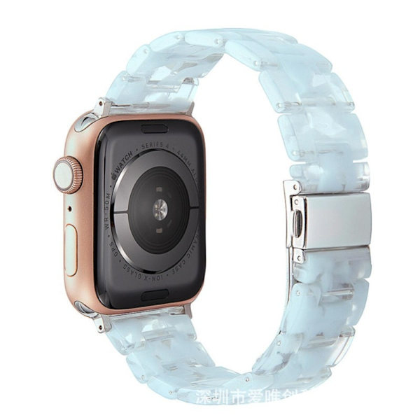 Kellon ranneke Apple Watch iWatch 42/44/45mm läpinäkyvä vaaleansininen