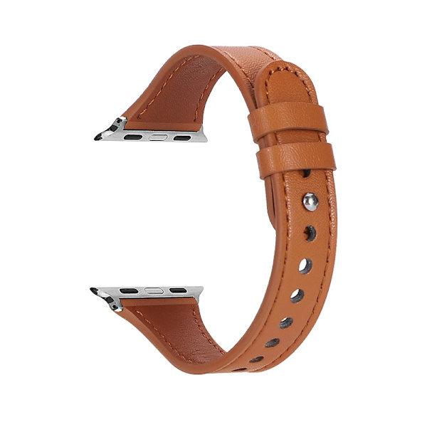 Klockarmband för Apple Watch iWatch Passande storlek 42-44-45-49mm Emma Orange Dubbel Ring Enkel Spik Smal Midja