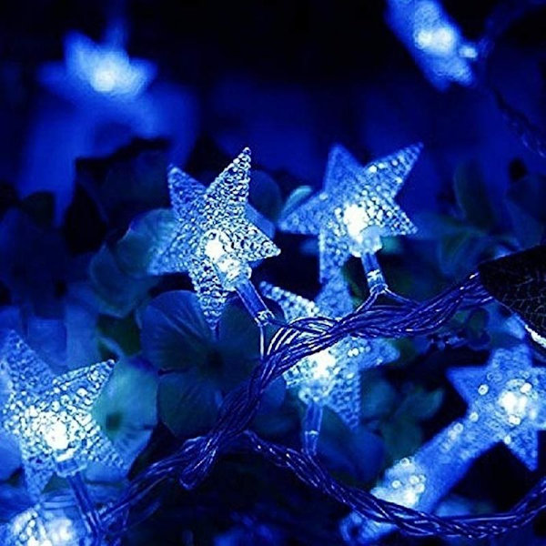 1,5M 3M Stjärnformade LED Ljusslingor Jul Bröllopsdekoration White 3m-20led