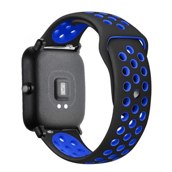 20mm/22mm silikonrem for Amazfit GTS/2/2e/GTS2 Mini/GTR 42mm/47mm/GTR2/2e/stratos 2/3 Sport Watch Bracelet Amazfit bip reim black blue 20mm watch band