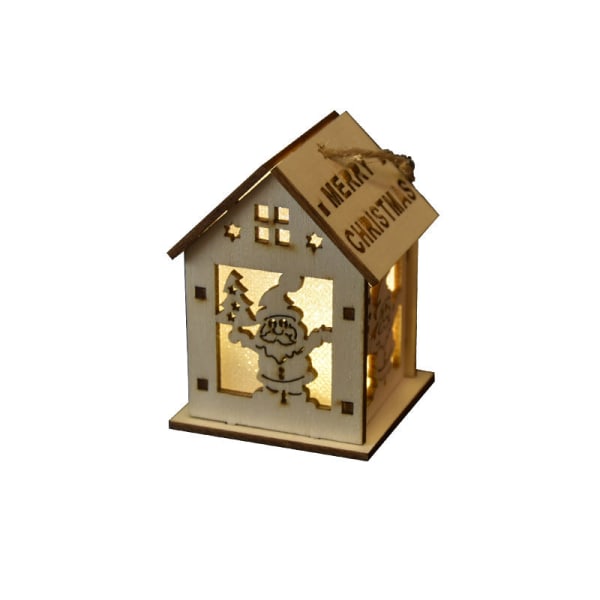 Joulukoristeet Hehkuva Mökki Lumitalo Joulukuusi Koristeelliset Koristeet DIY Lahja Ikkunakoriste Medium candle 7*7 * 9cm