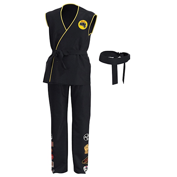 Cobra Kai Cosplay -asu, paita, housut, Halloween-karnevaalipuku Male 170