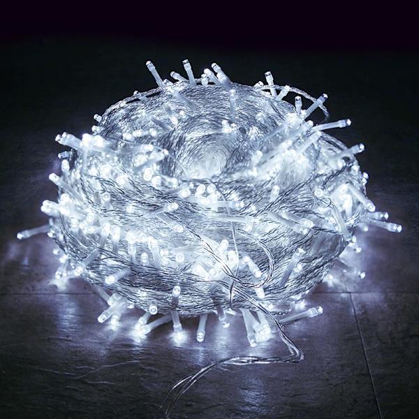 100LED Ljusslinga Jul Ljusslinga Julgran Nätkontakt Inomhus Utomhus Trädgård Fest Dekoration Pink EU Plug