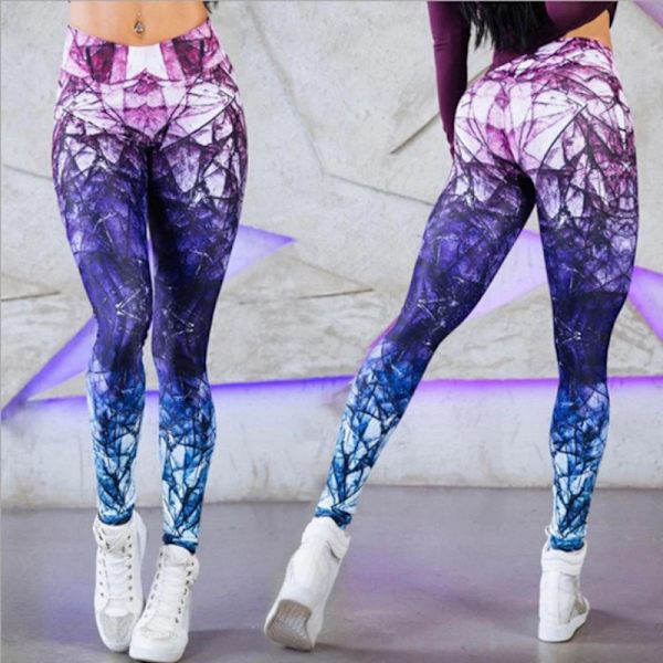 Joogahousut Treenaus Fitness Vaatteet Lenkkeily Juoksuhousut Naisille Blue L