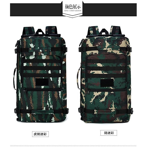 Kestävä ulkoilureppu Polyamideja ja nailonia Army Colorful