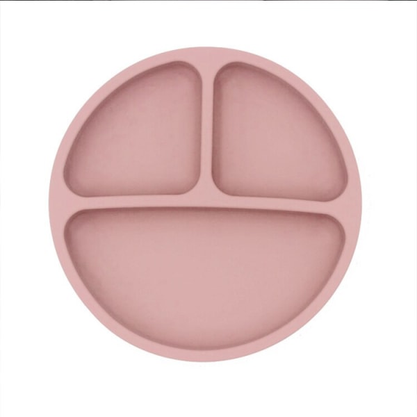 Baby Säker Silikon Matplatta Solid Söt Tecknad Barn Servis Sug Toddle Träning Bordsartiklar Barn Matningsskålar Pink