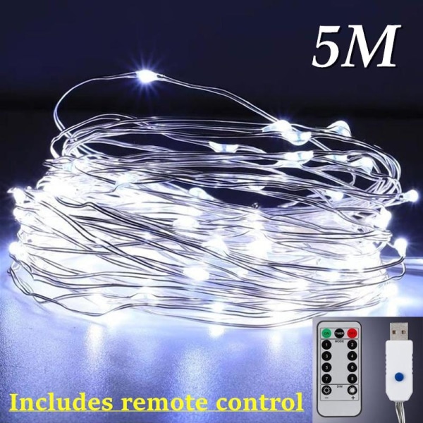 3 STK Stjerneklart Romantisk LED Gardinlys til Juletræ/gave/Hjem/Guirlande/Dekoration Blue 1M