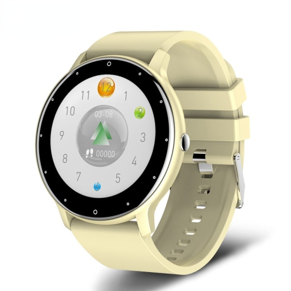 Smart watch Dam Full touch Screen Sport Fitness watch IP67 vattentät Bluetooth För Android iOS Smart watch Hon Silicone yellow