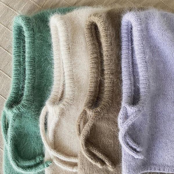 Western Style Efterår og Vinter Mode Varmt Halstørklæde Halsbeskyttelse Integreret Uldstrikket Hue Kvinder Elegant gray