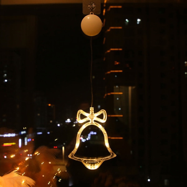 Led Sucker Lamp Julgran Bell Snowflake Älg Nyår Dekorativ String Lights Showcase Bell suction lamp