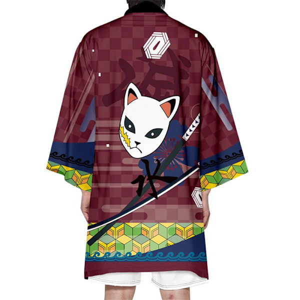 Demon Slayer Kimetsu No Yaiba Cosplay Kostume Haori Kimono Kamado Nezuko Halloween Voksen Børne Kostumer Kappe style2 XXXL