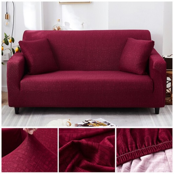 Elastisk sofabetræk med krydsmønster, strækbart all-inclusive sofabetræk til stue, sofabetræk til sofa og loveseat Color 14 2-seater 145-185cm