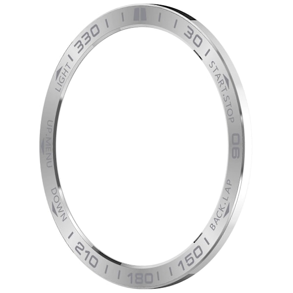 Til Garmin Fenix 8 Solar 51mm Rustfrit Stål Bezel Ridsefast Beskyttelsesring - Sort+Rød Silver+Grey