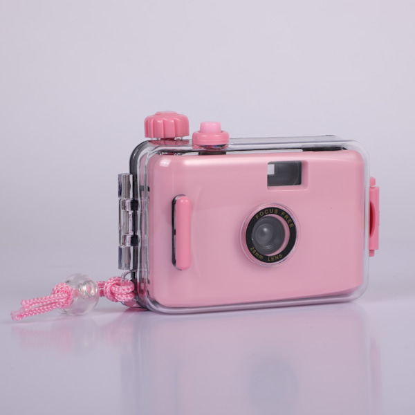 35mm Film 3M Vanntett Retro Filmkamera for Barn Enkelt Kamera Barnegave Light pink