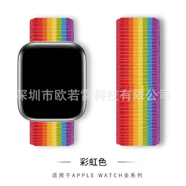 Klockarmband för Apple Watch iWatch 12 officiell regnbåge 42/44/45/49MM