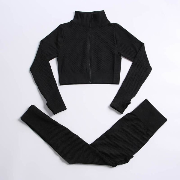 Joogasetti treenivaatteet kuntosalille naisten verryttelypukuun 3 Pcs set gray XL
