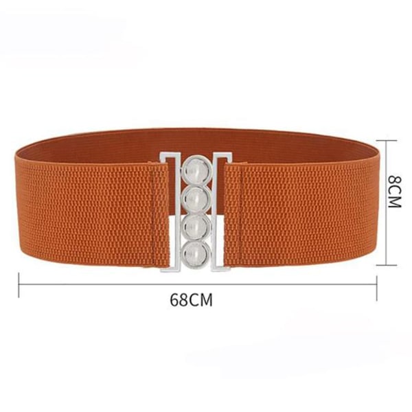 Dambälte Smalt Elastiskt Ceinture Mjukt Läder Brett Självknutet Omlott Midjeband Enkelt Femme Vintage Klänningsbälte Accessoarer Camel One Size