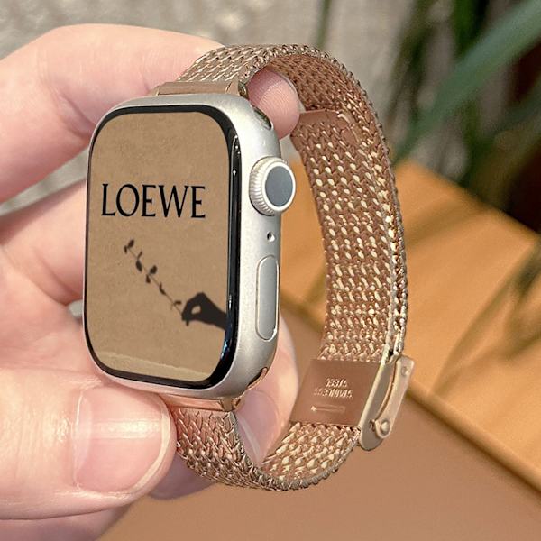 Klockarmband för Apple Watch iWatch 1-9 generation SE 38-40-41mm Guld Snap