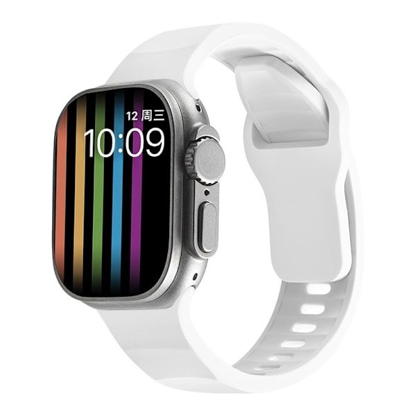 Klockarmband för Apple Watch iWatch 38-41 S10/42mm Svart Låda Vit