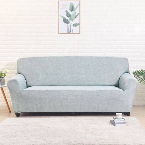 Geometriskt Elastiskt Sofföverdrag för Vardagsrum Modernt Sektionshörnsoffa Överdrag Soffskydd Stolsöverdrag 1/2/3/4 Sits Grey 1-seater 90-140cm