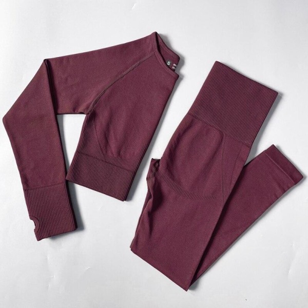 Yoga Set Sömlösa Sportkläder Tränings Sport Leggings+Top+BH Gym Set Kvinna Shirts Pants Green L