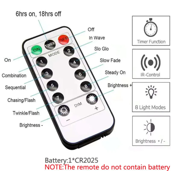 5/10M LED Lys Kæde Fjernbetjening Fe Lys Batteri Strøm Jul Udendørs Guirlande Bryllupsfest Ferie Lys Kæde 5m Regular AA Multicolor