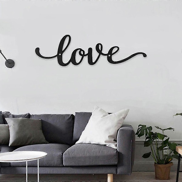 Metallinen Love-kyltti, takorautakoriste, riippuva koriste-esine