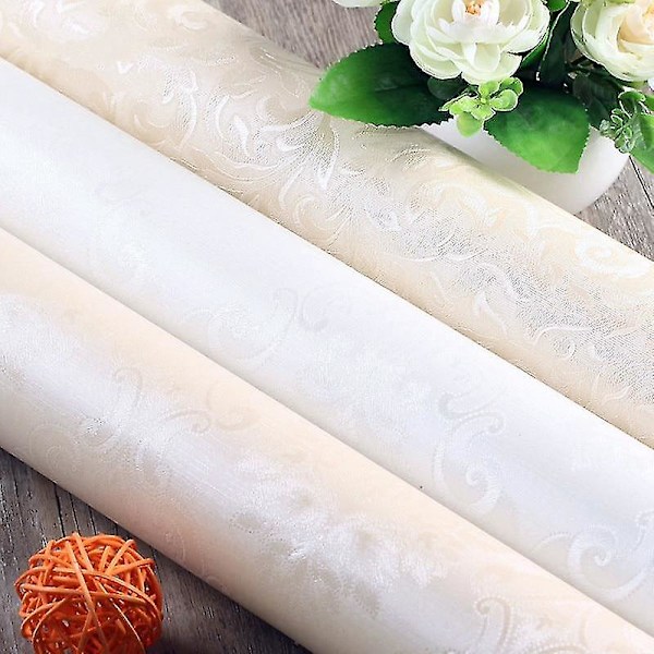 Luksus Hvid Tyk 3D Stereoskopisk Præget Tapet whiteVine53cmbred whiteVine53cmwide