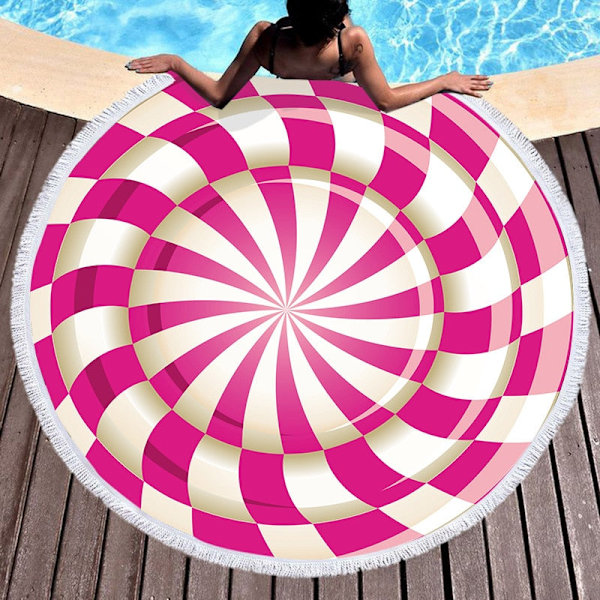 Frukt Sommar Vattenmelon Apelsin Kiwi Strandhandduk Rund Havsfilt Kawaii Yogamatta Picknickmatta Absorberande Manteau Kappa 1