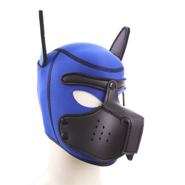 Rollspels Hund Sexig Cosplay Kostym Helhuvudsmask Mjuk Vadderad Latex Gummi Valp Avtagbar Leksak A