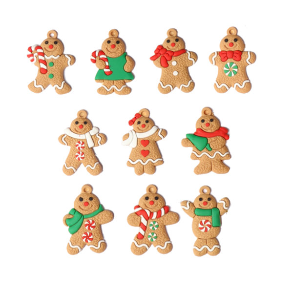 Jul Pepparkaksgubbe PVC Jul Ny Dekoration Julgran Pepparkaksgubbe Snöflinga Hänge Julprodukt jbr14