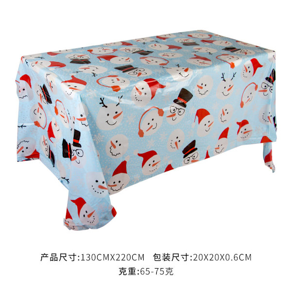 Party Jul Halloween Tynn Party Event Dekorasjon Duk Bakgrunn Veggoppsett Christmas 1 red snowman 220X130CM