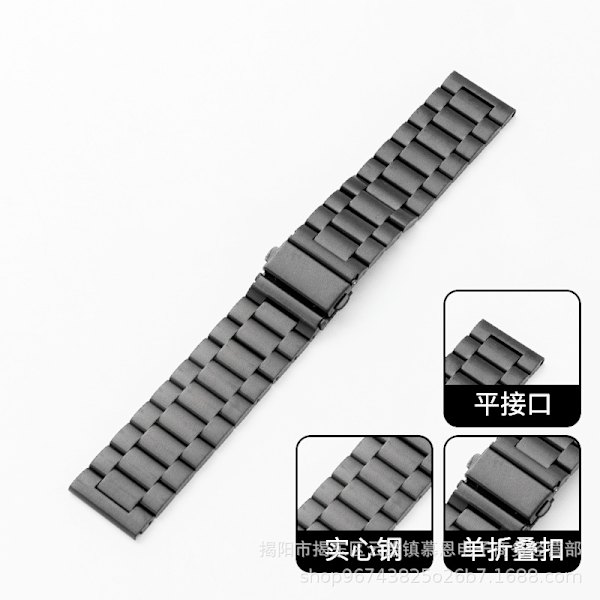 Kellon ranneke Apple Watch iWatch 38/40/41/s10 42mm -liitäntään, gun gray, kolme kiinteää teräsnauhaa