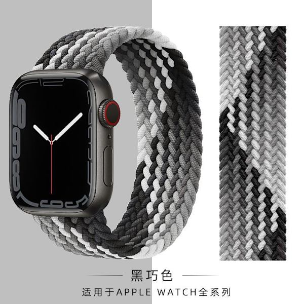 Klockarmband för Apple Watch iWatch 38/40/41MM XS kod 1-8:e generationen full serie universellt klockarmband Svart