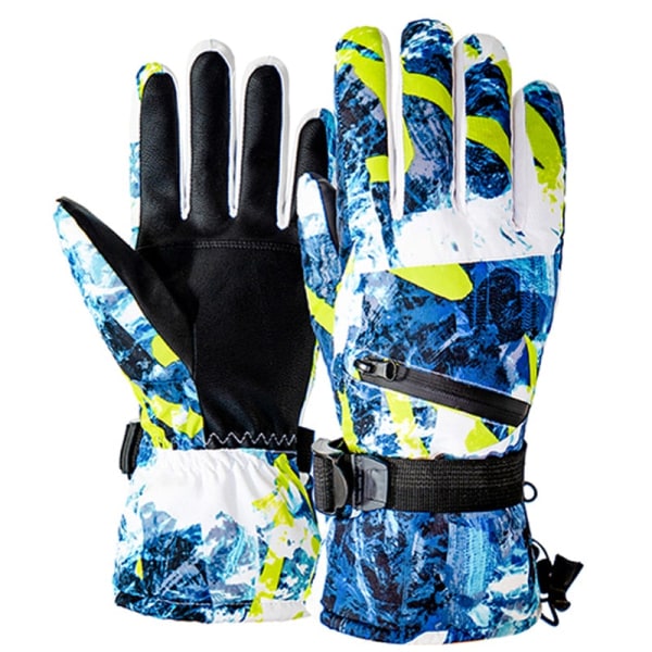 Vinter Snowboard Ski Hansker PU Lær Sklisikker Berøringsskjerm Vanntett Motorsykkel Sykling Fleece Varme Snøhansker Unisex Snowboard Gloves6 XL
