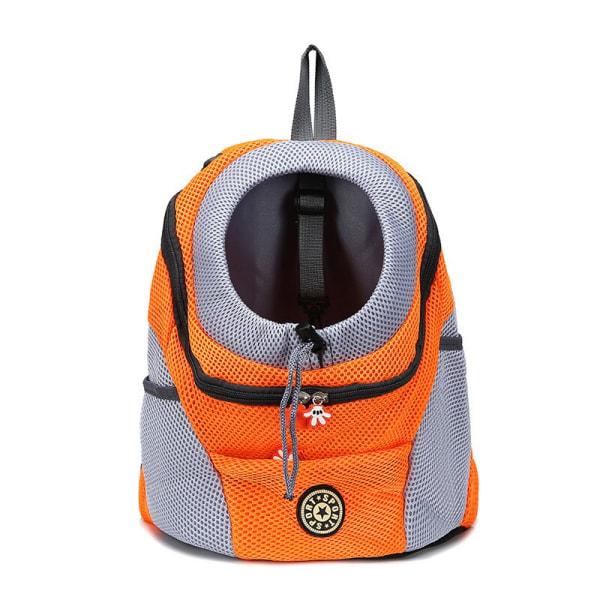 Kæledyrshundebærer Kæledyrsrygsæk Taske Bærbar Rejsetaske Kæledyrshund Fronttaske Mesh Udendørs Vandring Hoved Ud Dobbelt Skulder Sport NY A-Yellow with1bottle XL Bag