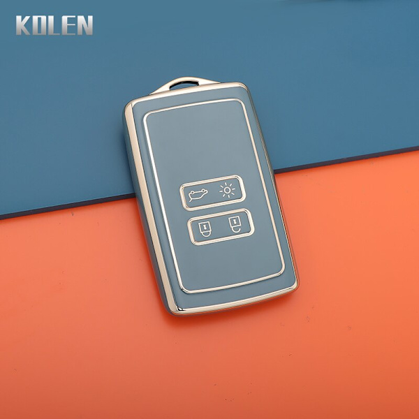 TPU Bil Fjernbetjenings Nøgle Etui Cover Skal Til Renault Koleos Kadjar Megane Clio Captur Talisman Espace Kangoo Sandero Fob Tilbehør White