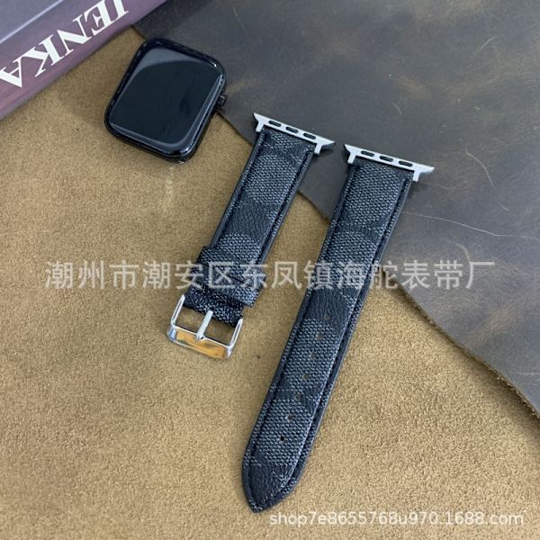 Klockarmband för Apple Watch iWatch 38/40/41 med anslutning Svart