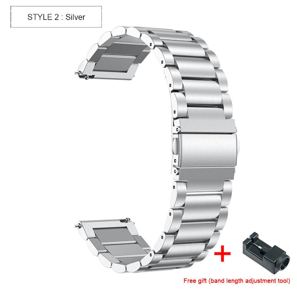 Håndleddsreim for HUAWEI WATCH GT 2 Pro gt2pro Metall rustfritt stål Reim Armbånd For HUAWEI gt2 pro Klokkereim Tilbehør Silver 2 For HUAWEI GT2 Pro
