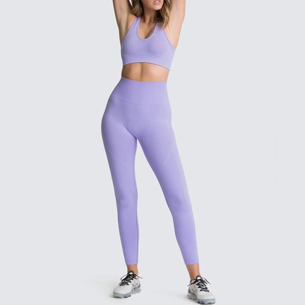 Yoga Sæt Sportstøj Fitness Sæt Sports BH Leggings 2 Dele Sæt Til Yoga Kvinder doushahong S