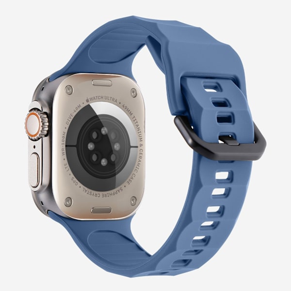 Klockarmband för Apple Watch iWatch 38/40/41/42MM S10 Universal Ljusblå Ripple Sportarmband