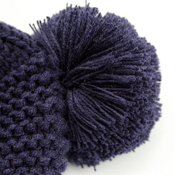 Sød Strikket Pompom Babyhue Handsker Kasket Tyk Varm Pige/Dreng Hue Handsker Beanie Vinter Ørevarm Børnehue Baby Bonnet Muts GrayGlovesHat