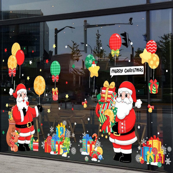 God Jul Fönsterdekaler Jultomte Julgran Väggdekaler God Jul För Hemmet Nyår 2023 Dekal Noel style E
